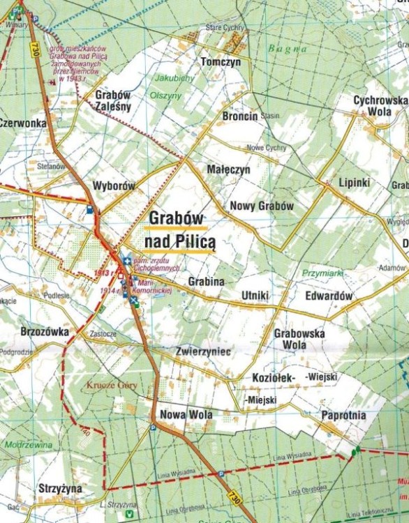 Ziemia Radomska 1:75 000. Mapa turystyczna wydawnictwa Compass. Fragment 3