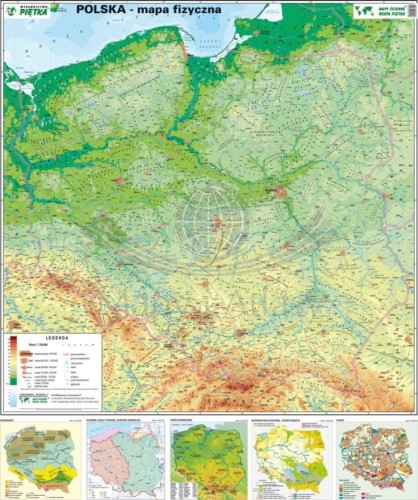 Polska 1:750 000. Mapa fizyczna do wpinania. Rama alu SLIM