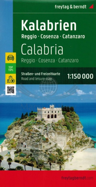 Kalabria 1:150 000. Mapa samochodowo-turystyczna wydawnictwa Freytag & Berndt. Okładka
