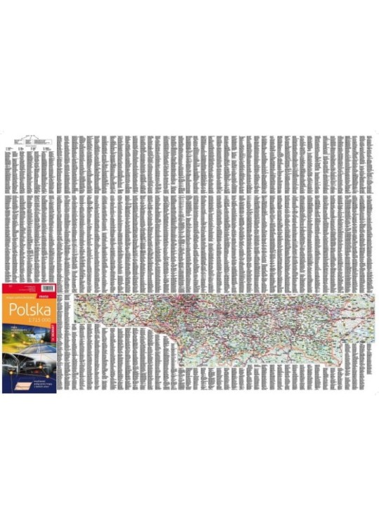 Polska 1:715 000. Mapa samochodowa wydawnictwa Demart. Pierwsza strona