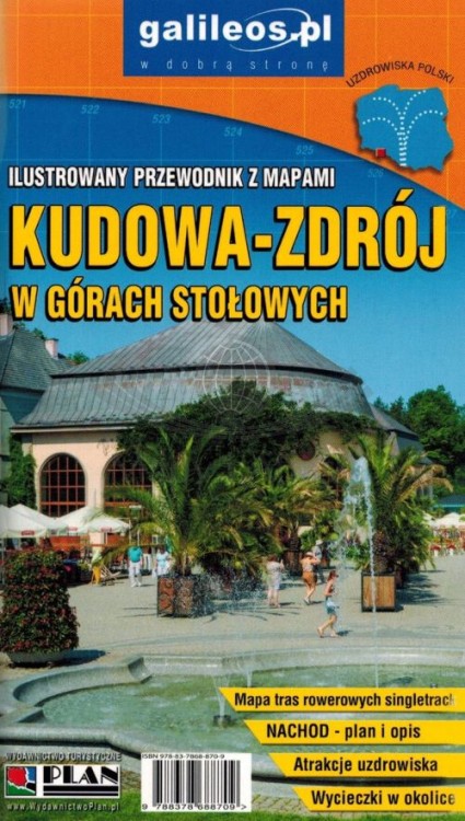 Kudowa-Zdrój i Góry Stołowe. Ilustrowany przewodnik z mapami wydawnictwa Galileos. Okładka