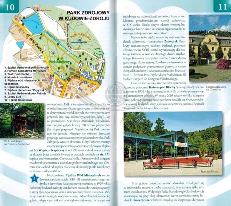 Kudowa-Zdrój i Góry Stołowe. Ilustrowany przewodnik z mapami wydawnictwa Galileos. Przykładowe strony 1
