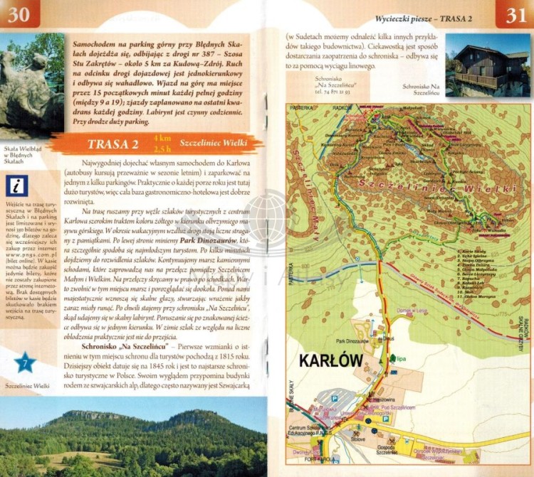 Kudowa-Zdrój i Góry Stołowe. Ilustrowany przewodnik z mapami wydawnictwa Galileos. Przykładowe strony 2