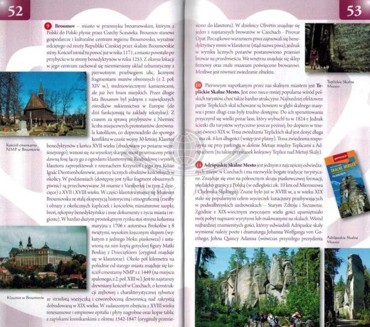 Kudowa-Zdrój i Góry Stołowe. Ilustrowany przewodnik z mapami wydawnictwa Galileos. Przykładowe strony 3