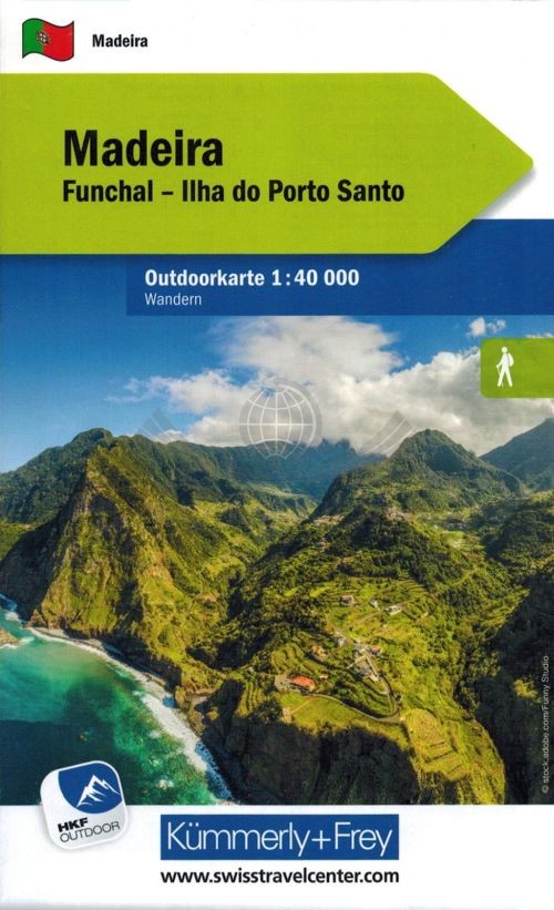 Madera 1:40 000. Funchal - IIha do Porto Santo. Wodoodporna mapa turystyczna. Kümmerly+Frey