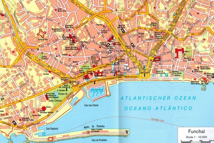 Madera 1:40 000. Funchal - IIha do Porto Santo. Wodoodporna mapa turystyczna wydawnictwa Kümmerly+Frey. Fragment 4