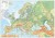 Europa 1:4 500 000. Mapa fizyczna (ogólnogeograficzna) magnetyczna. Rama alu SLIM