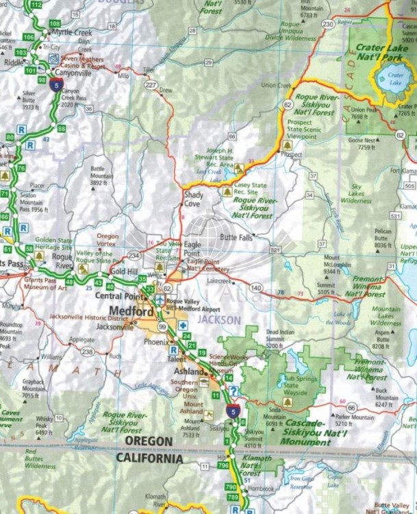 Kalifornia i Nevada 1:1 000 000. Mapa samochodowo-turystyczna. wydawnictwa Hallwag. Fragment 1