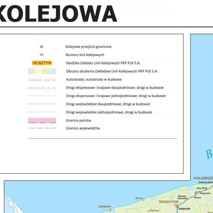 Polska 1:500 000. Mapa kolejowa. Wersja do wpinania. Legenda 2