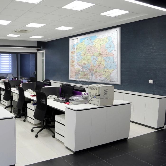 Polska 1:500 000. Mapa kolejowa. Wersja magnetyczna. Przykład aranżacji