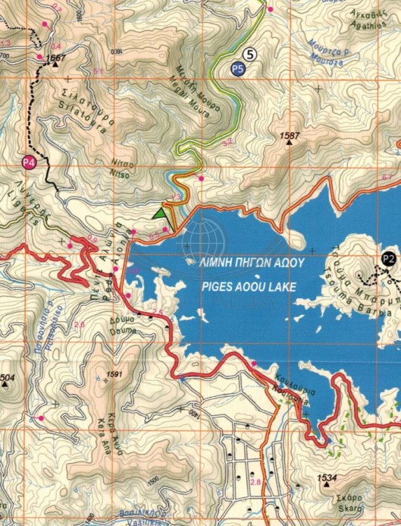 Zagori Valia Kalda- Metsowo. Wodoodporna mapa turystyczna wydawnictwa Anavasi. Fragment 3