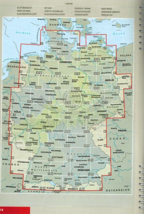 Niemcy 1:300 000. Atlas samochodowo-turystyczny wydawnictwa Marco Polo. Skorowidz - Niemcy