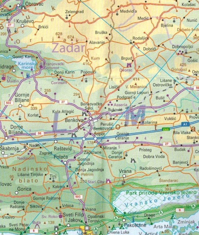 Dubrownik i Chorwacja - wybrzeże. Plan miasta / mapa samochodowo-turystyczna wydawnictwa ITMB. Fragment 2