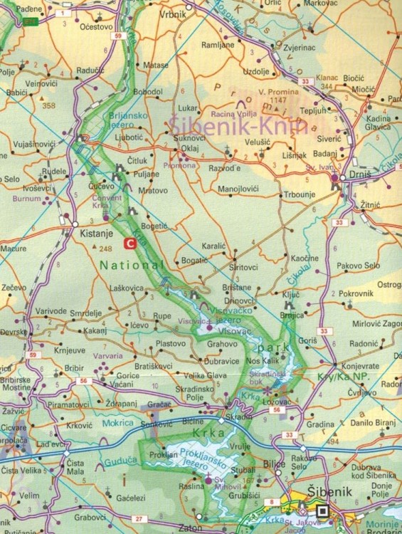 Dubrownik i Chorwacja - wybrzeże. Plan miasta / mapa samochodowo-turystyczna wydawnictwa ITMB. Fragment 4