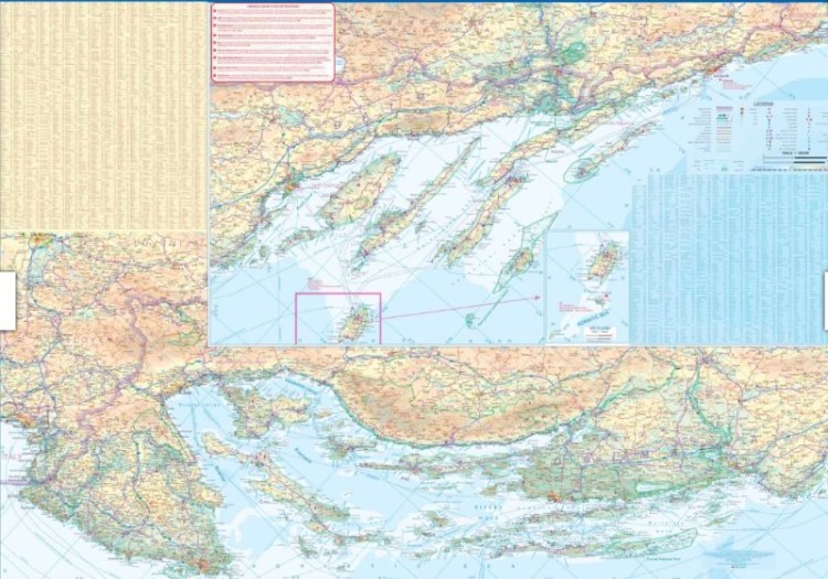 Dubrownik i Chorwacja - wybrzeże. Plan miasta / mapa samochodowo-turystyczna wydawnictwa ITMB. Druga strona