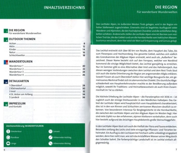 Lechtaler Alpen Hornbachkette. Wodoodporna mapa turystyczna 24 wydawnictwa Kompass. Informator - spis treści