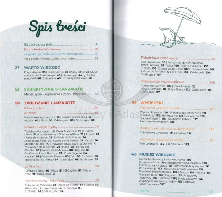 Lanzarote. Przewodnik lajt wydawnictwa Pascal. Spis treści