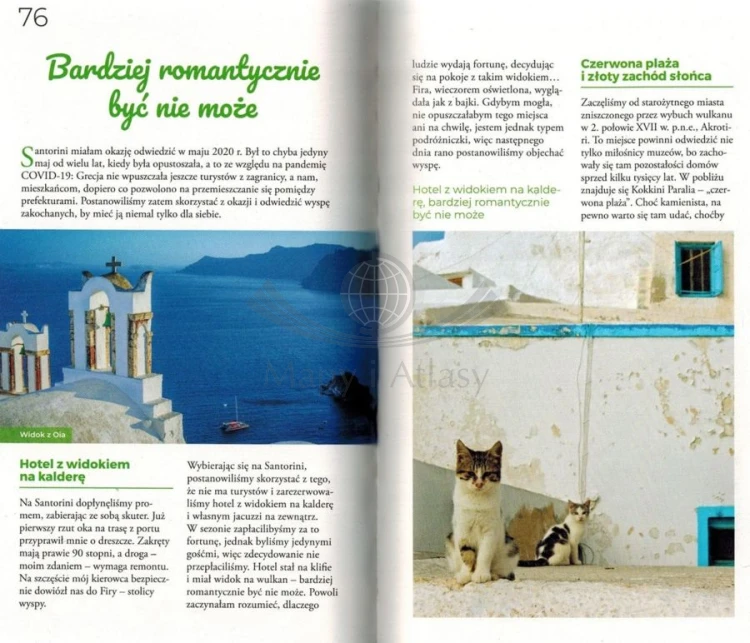Santorini. Przewodnik Lajt wydawnictwa Pascal. Przykładowe strony 2