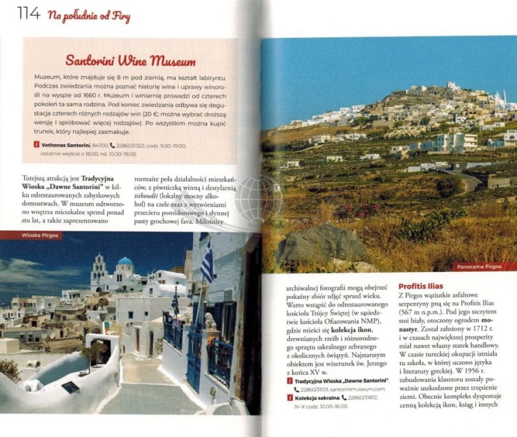 Santorini. Przewodnik Lajt wydawnictwa Pascal. Przykładowe strony 4