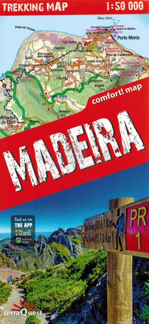 Madera 1:50 000. Laminowana mapa turystyczna. Wyd. 2025. TerraQuest