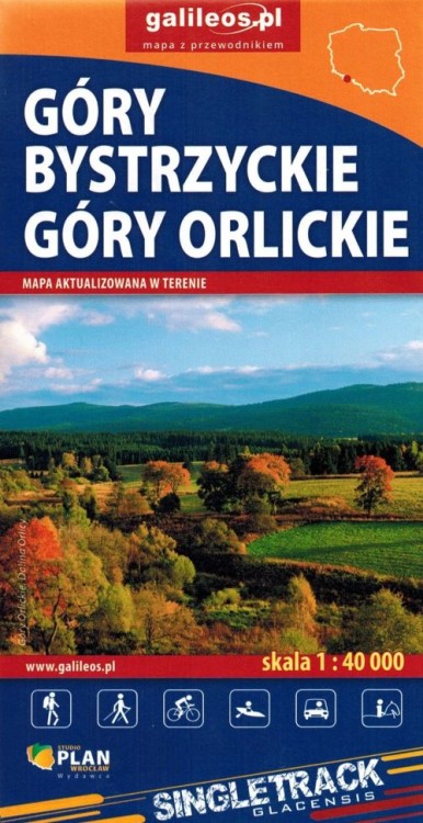 Góry Bystrzyckie i Orlickie. Mapa turystyczna wydawnictwa Galileos. Okładka