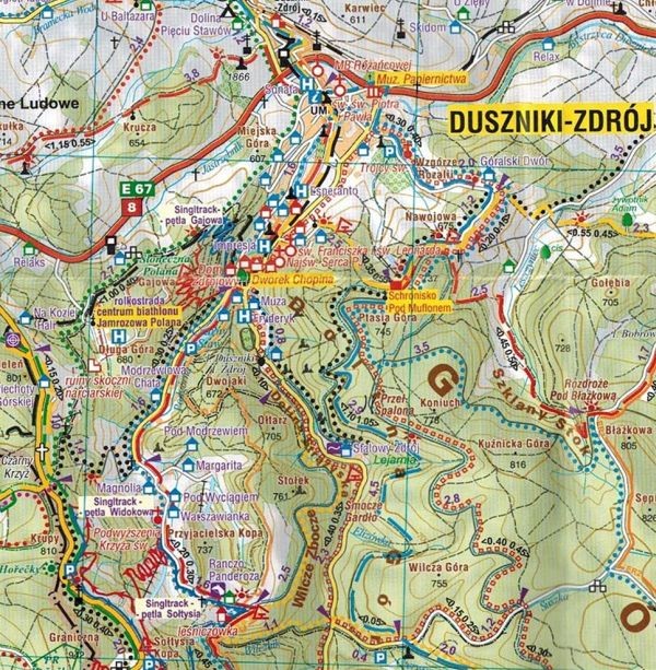 Góry Bystrzyckie i Orlickie. Mapa turystyczna wydawnictwa Galileos. Fragment 1