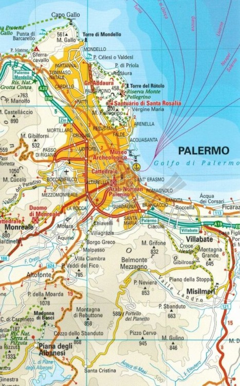 Sycylia 1:200 000. Wodoodporna mapa samochodowo-turystyczna wydawnictwa Reise Know-How. Fragment 1