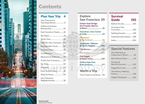 San Francisco. Przewodnik Pocket z planem miasta wydawnictwa Lonely Planet. Spis treści