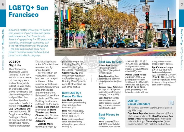 San Francisco. Przewodnik Pocket z planem miasta wydawnictwa Lonely Planet. Przykładowe strony 2