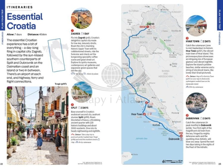 Chorwacja / Croatia. Przewodnik wydawnictwa Lonely Planet. Przykładowe strony 3