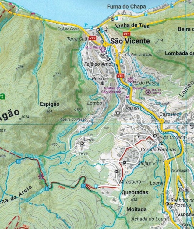 Madera 1:30 000. Mapa turystyczna WKP 1 wydawnictwa Freytag & Berndt. Fragment 1