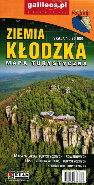 Ziemia Kłodzka. Mapa turystyczna wydawnictwa Galileos. Okładka