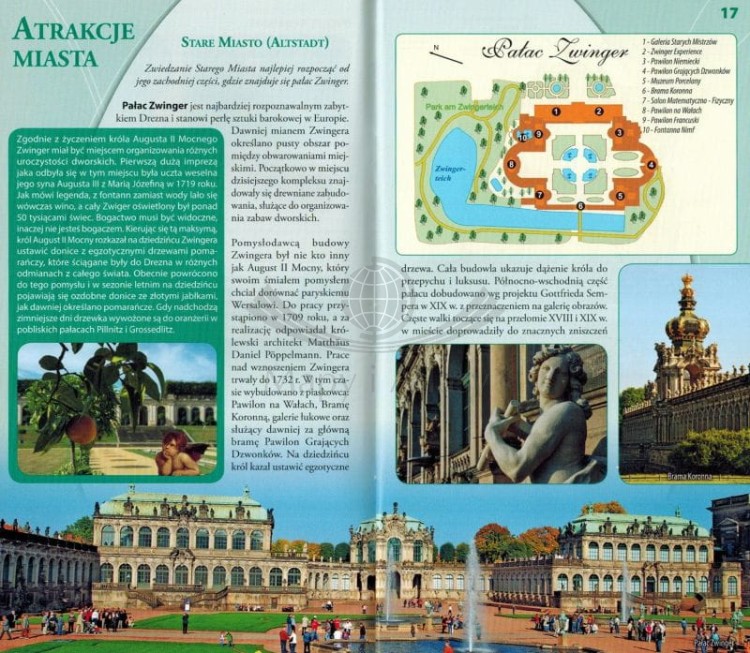 Drezno, Miśnia. Ilustrowany przewodnik z mapami wydawnictwa Galileos. Przykładowe strony 1