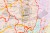 Niemcy 1:750 000. Mapa administracyjno-drogowa magnetyczna. Rama alu SLIM. Fragment 5