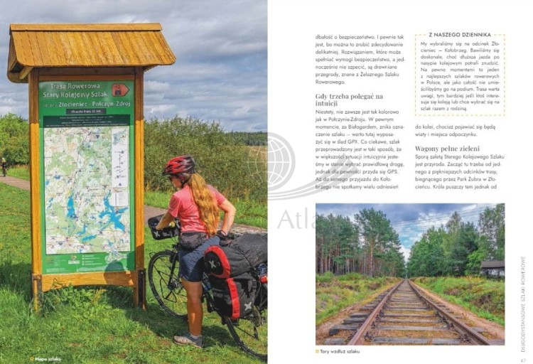 Szlaki rowerowe Polski. Przewodnik 70 najpiękniejszych tras wydawnictwa Bezdroża. Przykładowe strony  2