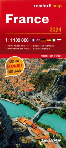 Francja 1:1 100 000. Laminowana mapa samochodowa wydawnictwa ExpressMap. Okładka