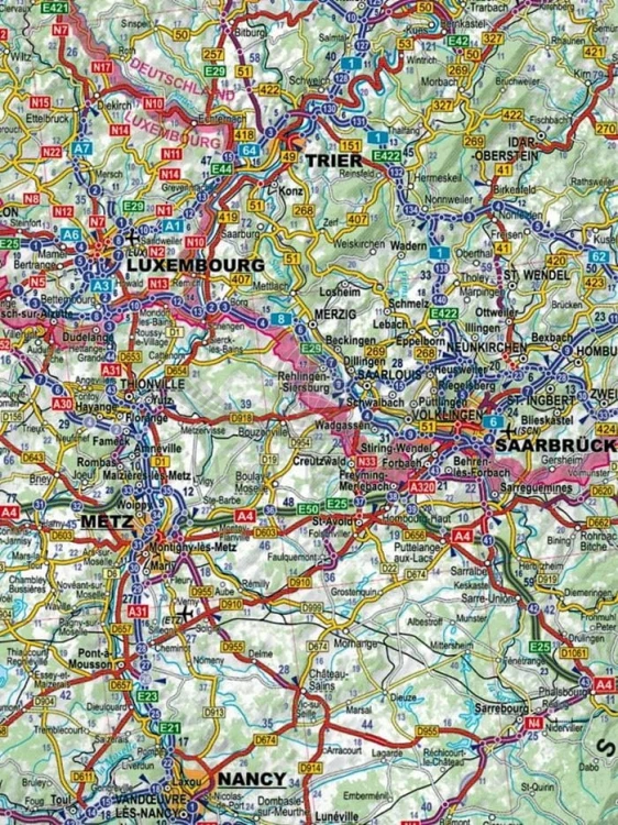 Francja 1:1 100 000. Laminowana mapa samochodowa wydawnictwa ExpressMap. Fragment 1