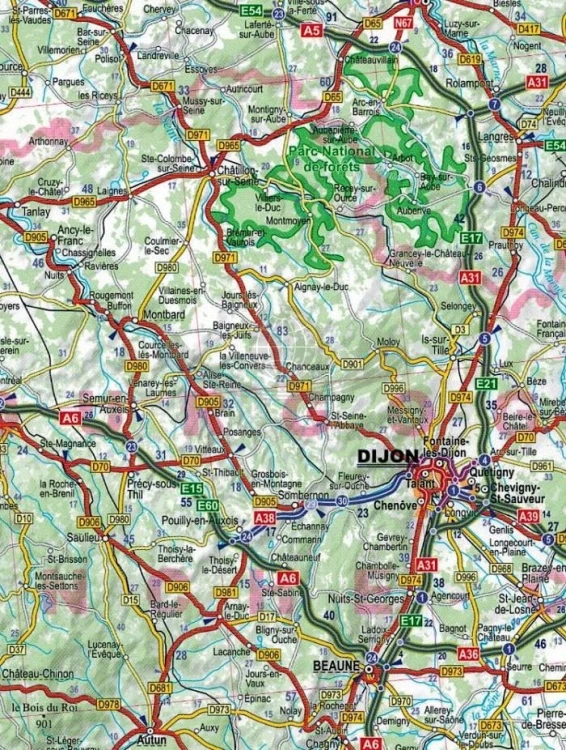 Francja 1:1 100 000. Laminowana mapa samochodowa wydawnictwa ExpressMap. Fragment 2