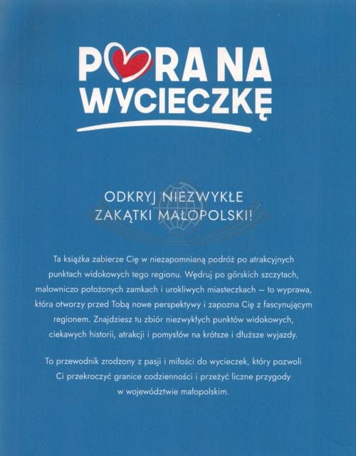 Małopolska: Pora na wycieczkę. 108 najpiękniejszych punktów widokowych w Małopolsce. Przewodnik wydawnictwa Bezdroża. Okładka - tył