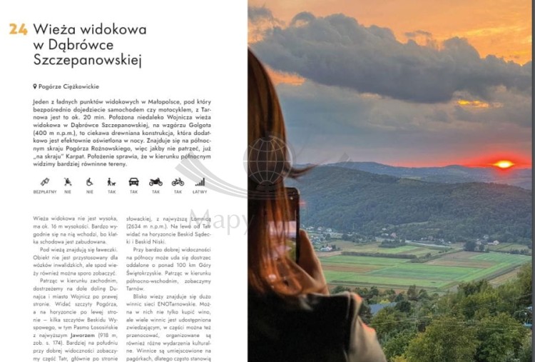 Małopolska: Pora na wycieczkę. 108 najpiękniejszych punktów widokowych w Małopolsce. Przewodnik wydawnictwa Bezdroża. Przykładowe strony 1