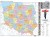 Polska w latach 1956-1989. Mapa. Fototapeta samoprzylepna. Drewniane półwałki