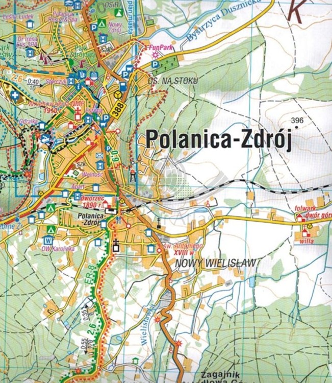 Góry Bystrzyckie i Orlickie 1:35 000. Mapa turystyczna wydawnictwa Compass. Fragment 2