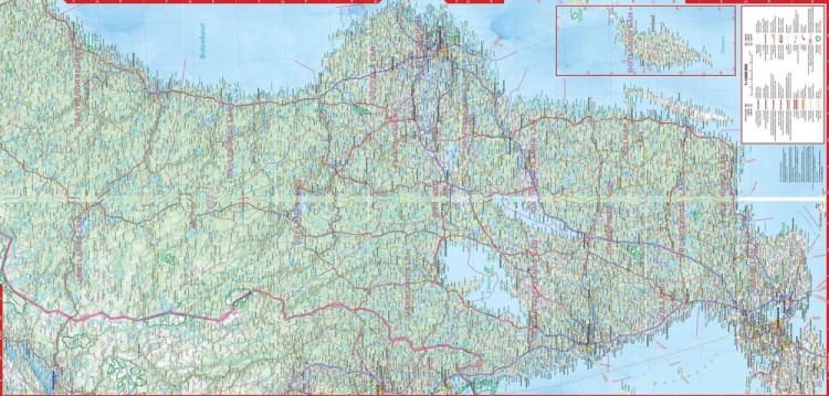 Szwecja 1:1 000 000. Laminowana mapa samochodowo-turystyczna wydawnictwa ExpressMap. Strona druga