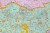 Niemcy 1:750 000. Mapa administracyjna. Kody pocztowe. Rama alu SLIM. Fragment 3