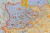 Niemcy 1:750 000. Mapa administracyjna. Kody pocztowe. Rama alu SLIM. Fragment 4