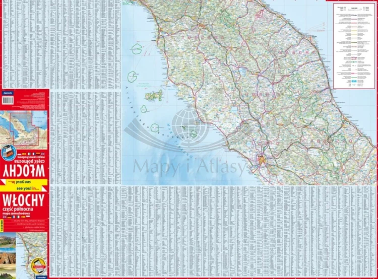 Włochy, część północna 1:650 000. Mapa samochodowa wydawnictwa ExpressMap. Pierwsza strona