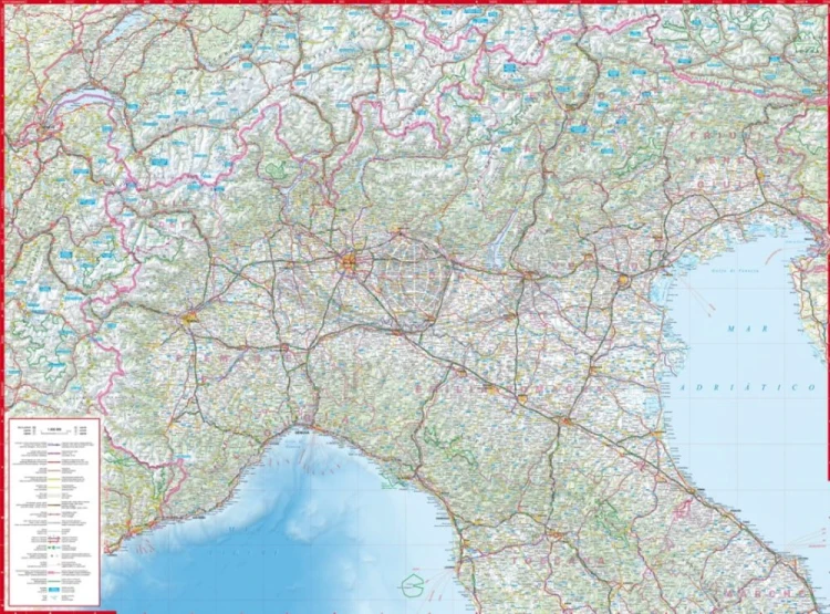Włochy, część północna 1:650 000. Mapa samochodowa wydawnictwa ExpressMap. Druga strona
