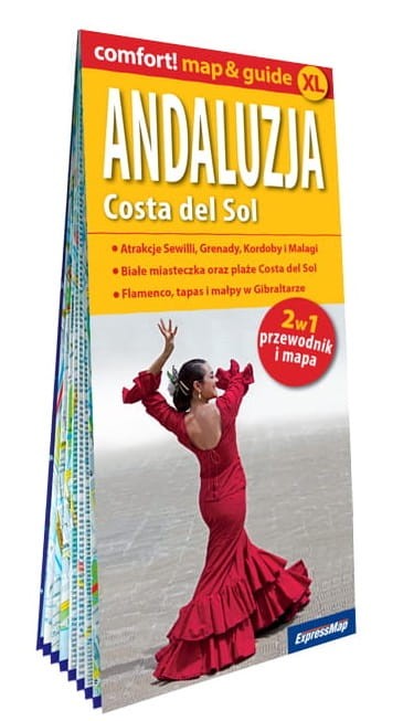 Andaluzja, Costa del Sol. Sewilla, Malaga, Gibraltar, Kordoba, Grenada. Laminowana mapa samochodowa + Miniprzewodnik / Plan miasta wydawnictwa ExpressMap. Okładka 2