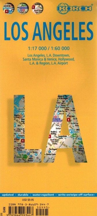 Los Angeles 1:60 000. Laminowana mapa turystyczna / plan miasta wydawnictwa Borch. Okładka