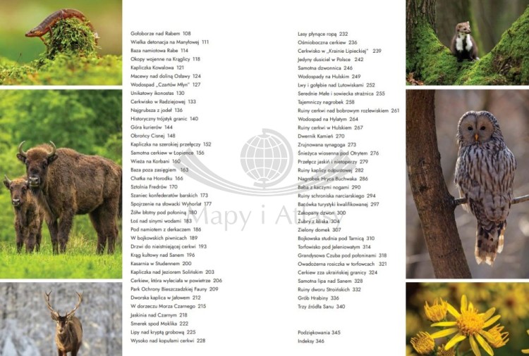 Dzikie Bieszczady. 100 nieznanych miejsc blisko natury. Przewodnik wydawnictwa Bezdroża. Spis treści 2